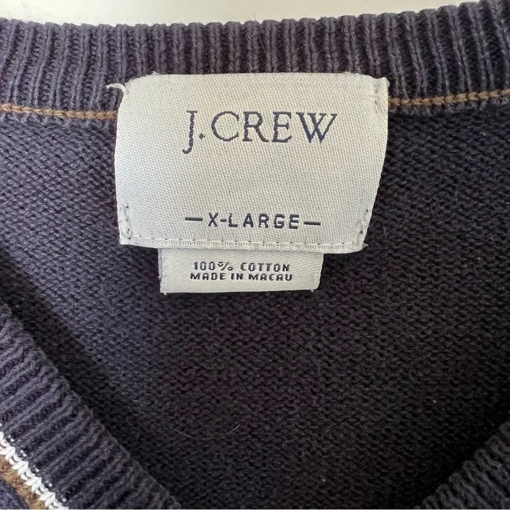 J. Crew Men's Navy V-Neck Sweater